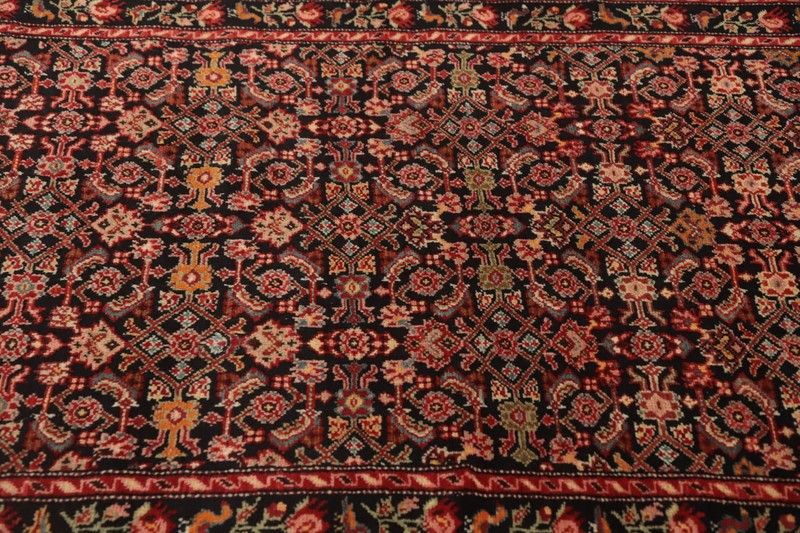 Black Antique Traditional Vegetable Dye 16 ft Long Runner Rug Hand-knotted 4x16 gallery
