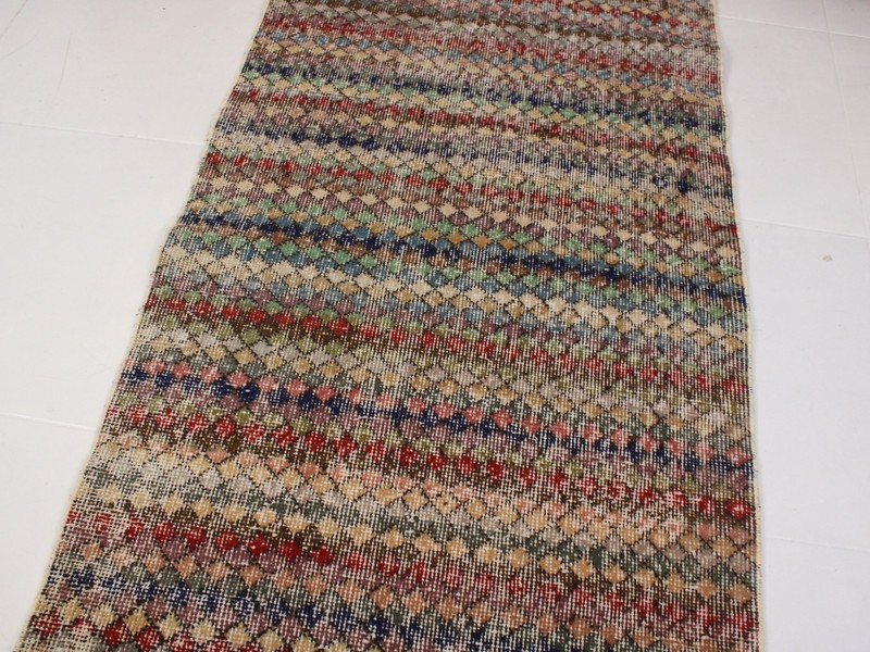 2'4" x 6'1" Rainbow Turkish Area Rug – 2x6 Ft Handwoven Wool Vintage Anatolian gallery