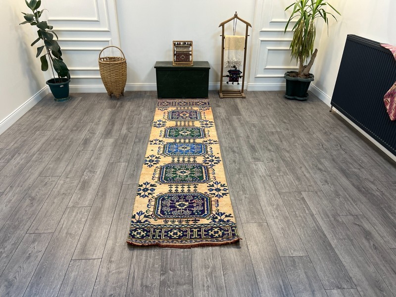 Orange Runner Rug, Handmade Rug, Kitchen Rug, Floor Rug, 2.6 x 9.6 ft gallery
