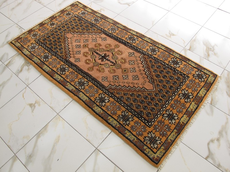3.5x6.6 Oriental Rug,Hand Knotted Floral Rug,Wool Rug,Traditional Vintage Rug gallery