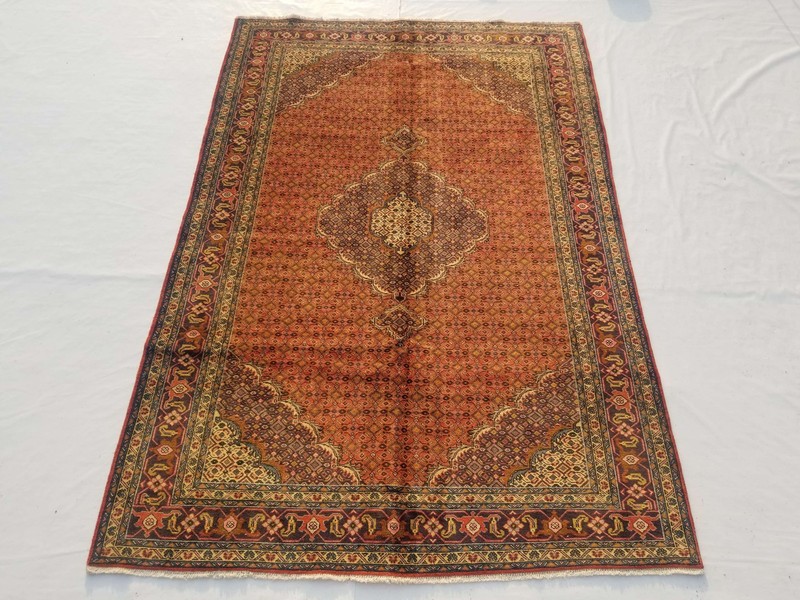 Vintage Distressed Hand Made Traditional Oriental Wool Multicolor Rug 288x194cm gallery