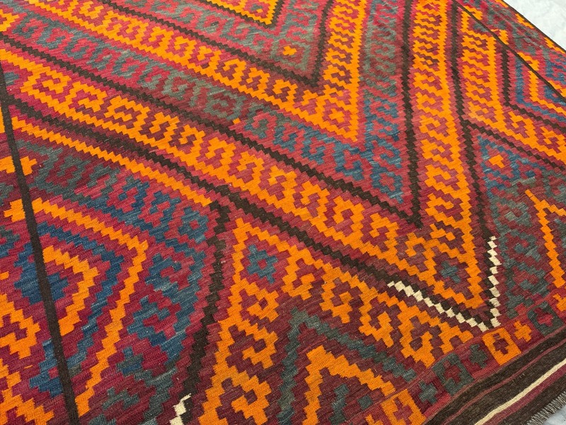 3'1x5'4 Ft Vintage Afghan Baluchi Kilim Wool Geometric Tribal Rug gallery