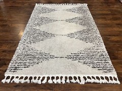 Shag Rug 5×8 Off White Black Modern Contemporary Area Rug Moroccan Style nuLoom