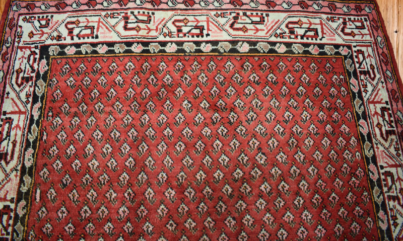 Geometric Semi Antique Vintage Handmade Oriental Wool Area Rug 4 x 7 4'2 x 6'9 gallery