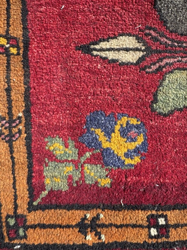 Two Small Anatolian Handmade 100% Wool Rugs - 50 cm x 42 cm/76 cm x 60 cm gallery