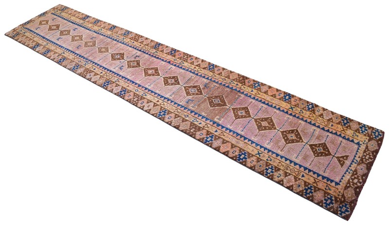 3x13 ft HandMade Turkish Runner Rug, Hallway decor, Kitchen Runner, Wool Rug gallery
