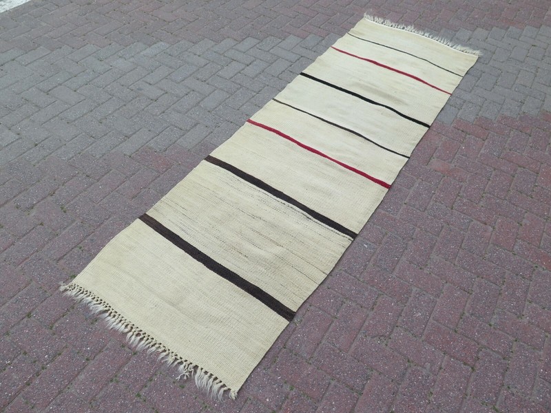 Aisle Long Rug, Vintage Turkish Kilim Runner, Carpet Runner Hallway Rug 32"x105" gallery