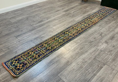 Patchwork Runner Rug, 1.3 x 11.6 ft, Turkish Runner Rug, Vintage Runner Rug