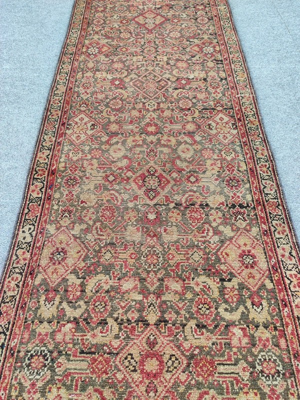 Rare 2x7 Heriz Runner Rug Narrow, Skinny Antique Runner 2x8 Karaja vintage gallery