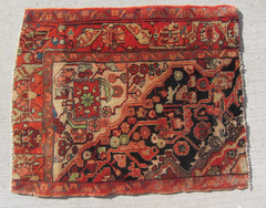 Vaghireh Rug Sampler Hamadan Semi-Antique Mid 20th Century Wool Cotton 28″ x 34″