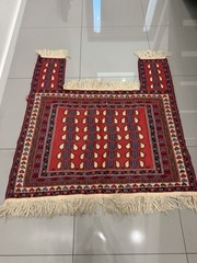 Antique Tribal Turkman Rug Saddle Bag Wool Camel Textile Weaving Blanket 46×45