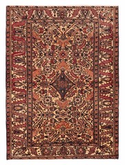 Vintage Traditional Hand-Knotted Area Rug 4’11” x 6’9″ Oriental Wool Carpet