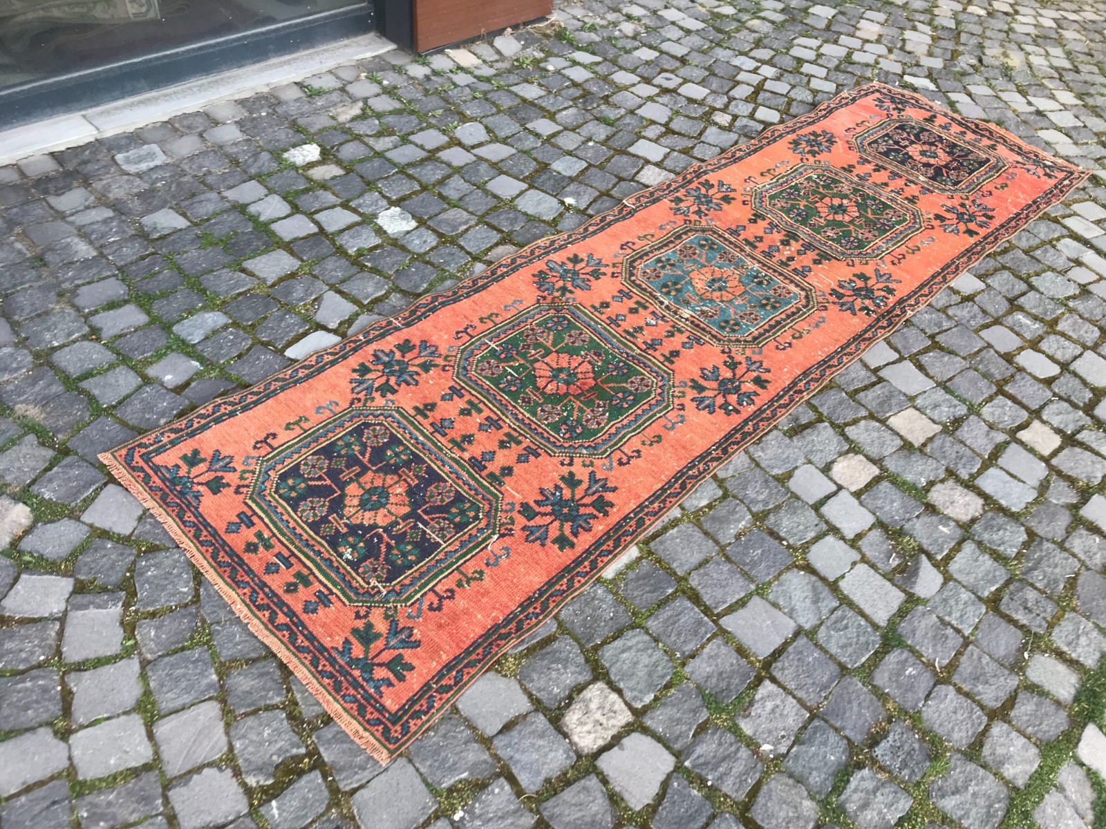 Bohemian Runner Rug, Turkish Vintage Rug, Handmade Wool Rug, 2,7 x 9,7 ft gallery
