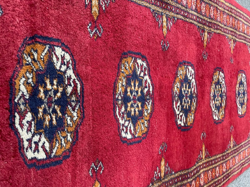 Vintage Wool Runner Geometric Hand Knotted  23' x 31" gallery