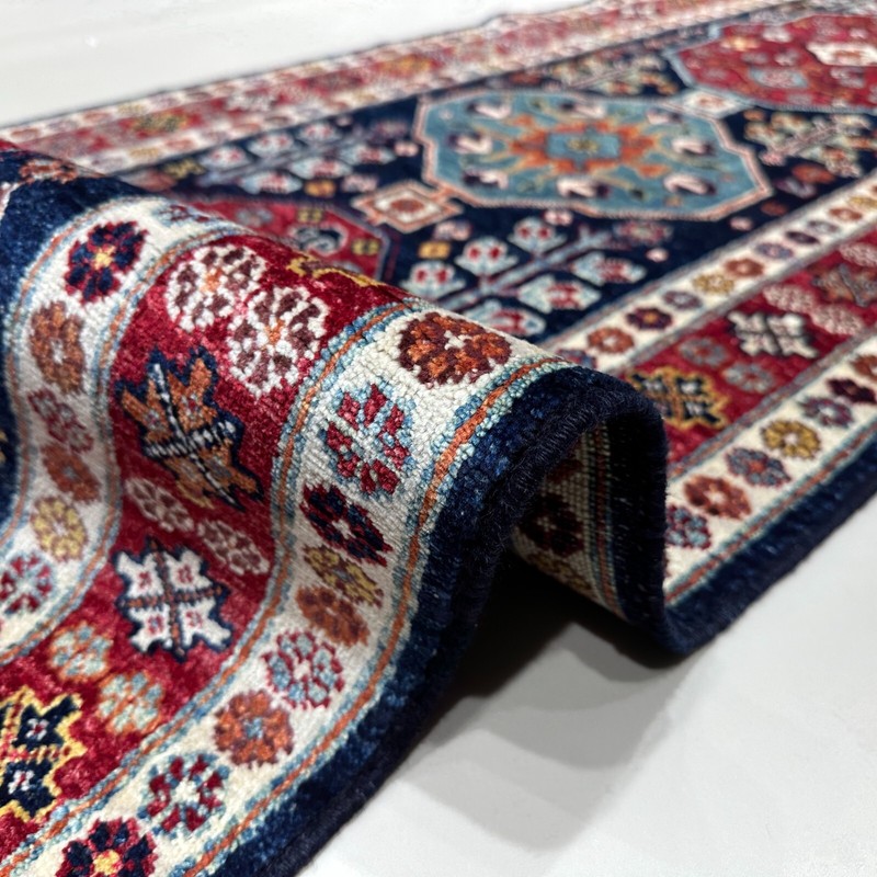 Handmade (2'8" x 12'9") Boho Nomadic Tribal Afghan Oriental Wool Runner Rug gallery