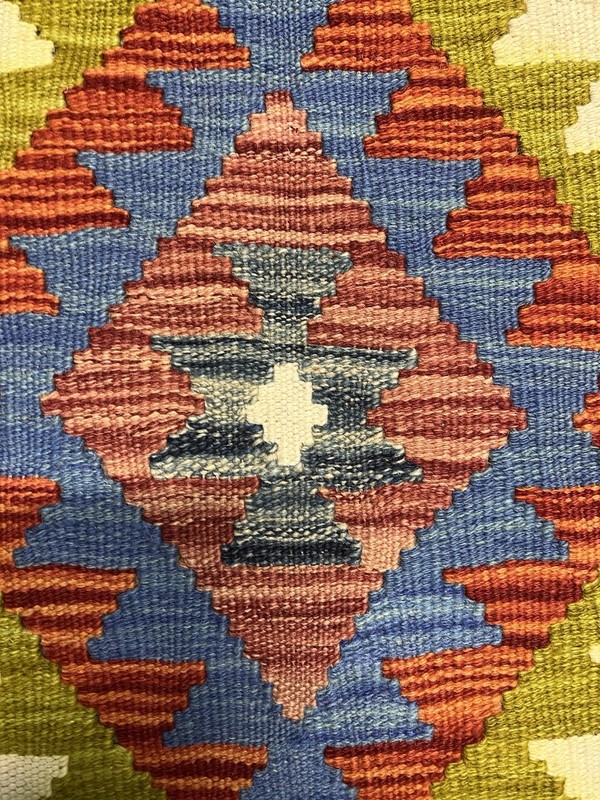 Vintage Kilim Traditional Hand Made Oriental Wool Kilim 4ft11inx3ft 160cmx104cm gallery