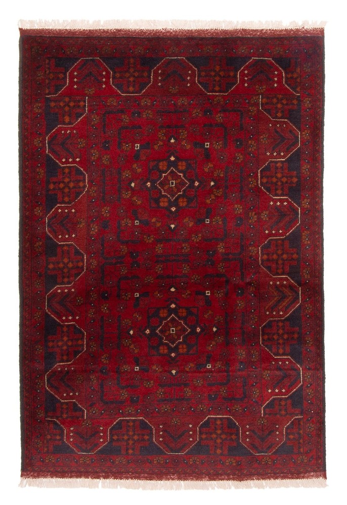 Traditional Vintage Hand-Knotted Area Rug 3'5" x 4'11" Oriental Wool Carpet