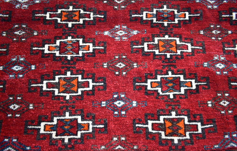Fabulous Antique Tribal Rug 48'' x 29'' Turkoman Yomud Camel Bag Chuval Wool Rug gallery