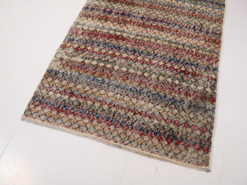 2'4" x 6'1" Rainbow Turkish Area Rug – 2x6 Ft Handwoven Wool Vintage Anatolian gallery