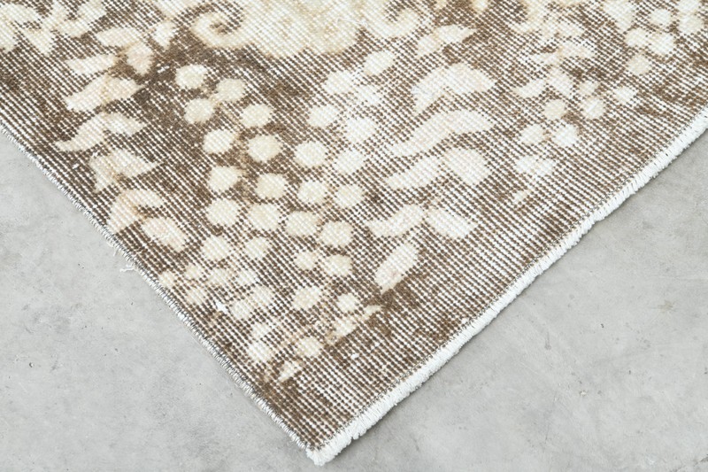 7x10 rug, handmade vintage turkish carpet, neutral oversize oushak wool rugs,26 gallery