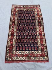 3’4″ x 5’6″ Antique Caucasian Medallion Rug, Rare Tribal Nomadic Fine Rustic Rug