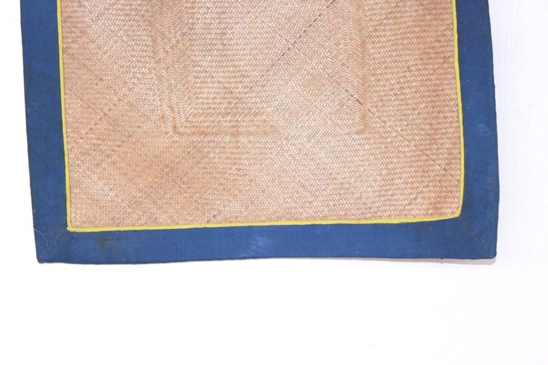 Yoga & Food Eating Small Cane Mat 1980's Old Vintage Antique Home Decor gallery