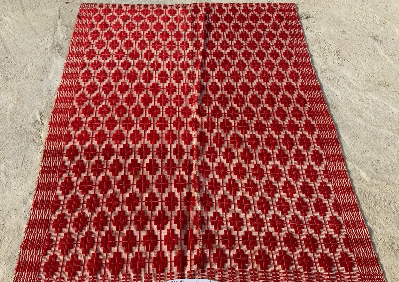 Vintage Handmade Geometric Traditional Wool Flatwave Rug 210x157 cm gallery