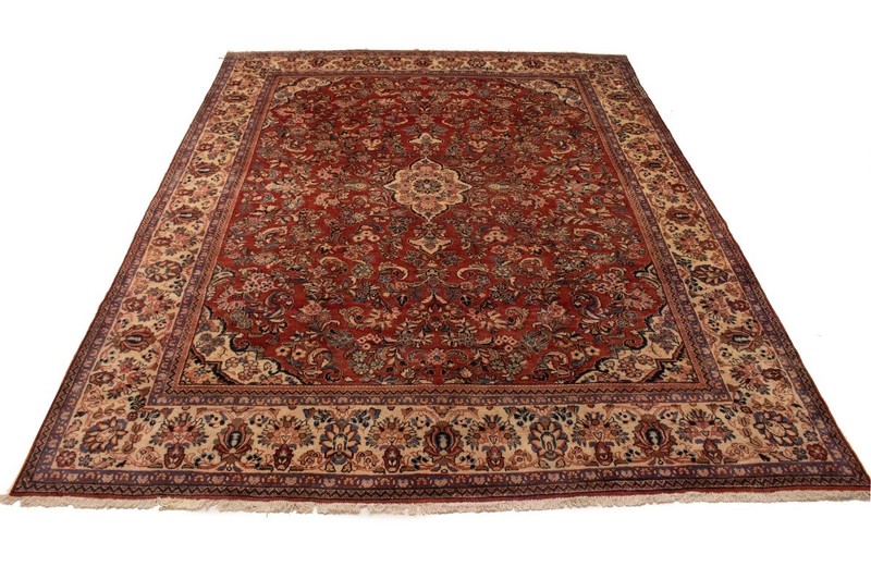 10X13'5 Handmade Semi-Antique Floral Oriental Rug Classic Vintage Wool Carpet gallery