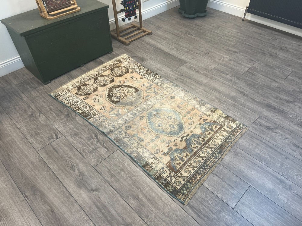 Orange Persian Rug, Handmade Rug, Oriental Rug, Bohemian Rug, 2.6 x 4.7 ft