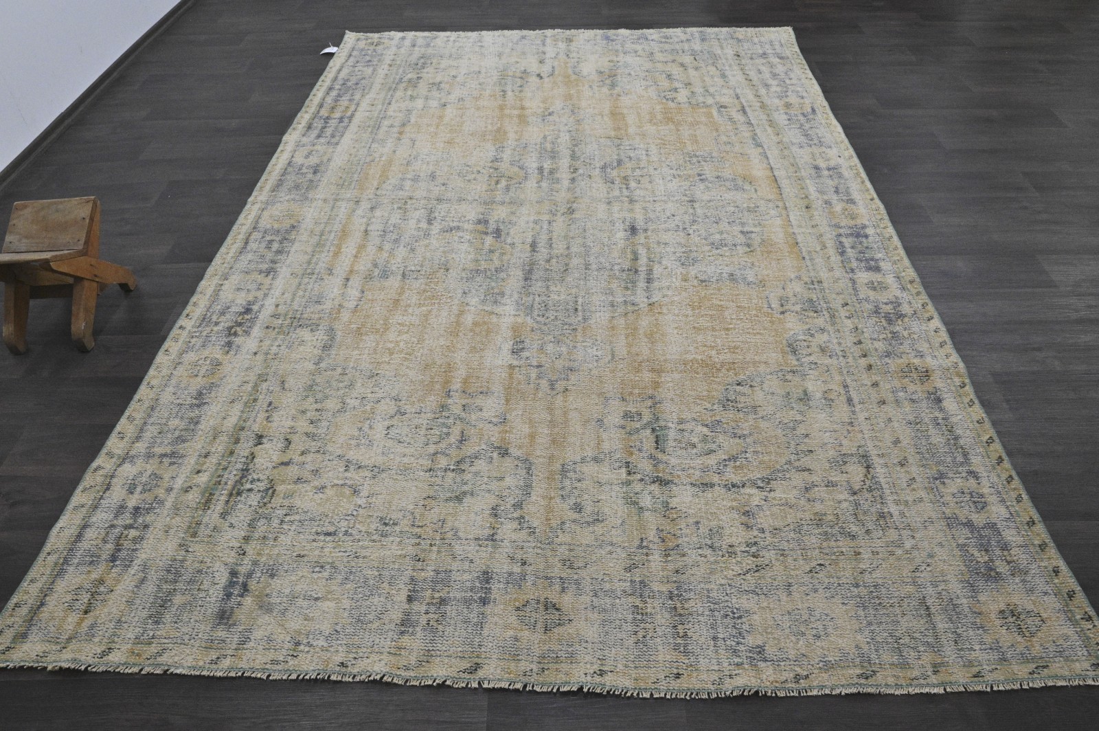 Oushak Turkish Vintage Rug 7x10 Kilim Rug Anatolian Handmade Boho Decor BEIGE gallery