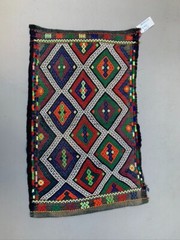 Vintage Turkish Mini Kilim 88×55 cm Wool Small Kelim Runner, shabby Chic