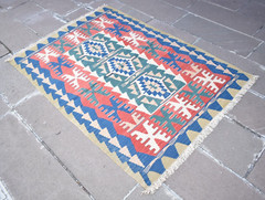 Vintage Oushak Rug 47” x 65” Anatolian Oushak Wool Rug Natural Colors Area Rug