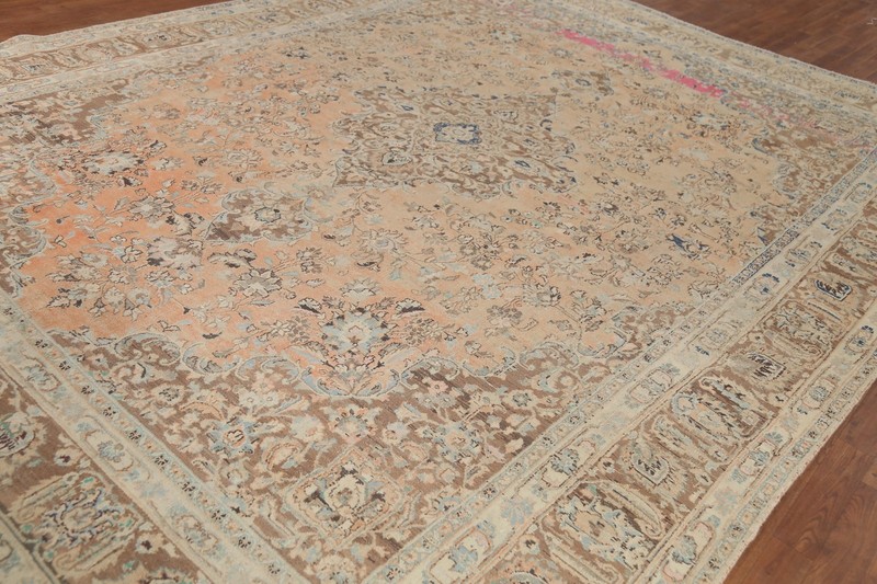 Orange Traditional Area Rug 10x13 Hand-knotted Wool Vintage Living Room Carpet gallery