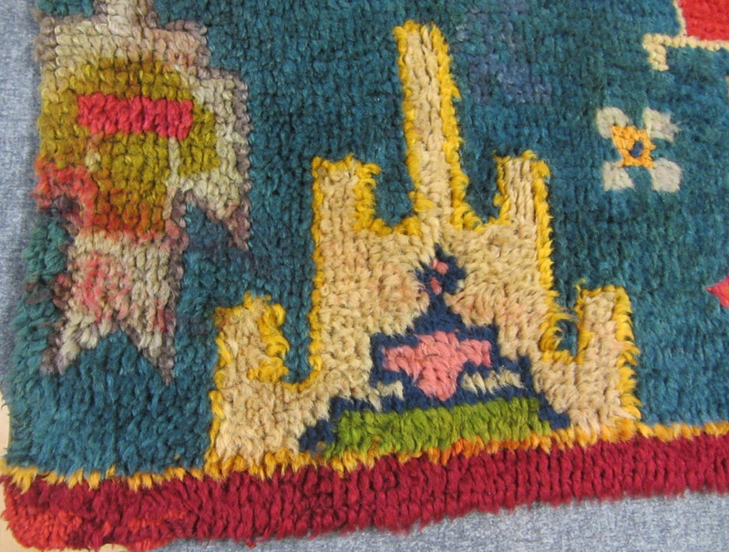 Vintage Scandinavian Rya Rug Wool Pile Sampler Mid Century Design 32" x 51" Rare gallery