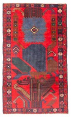 Vintage Hand-Knotted Area Rug 3’5″ x 5’11” Traditional Oriental Wool Carpet