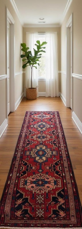 4x10 ft Tribal Geometric Oriental Rug Red Farmhouse Decor Kitchen Hallway Carpet gallery