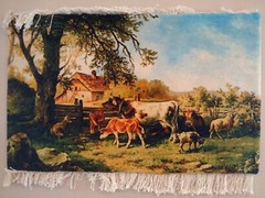 GENUINE TABRIZZ PICTORIAL TABLEAU RUG