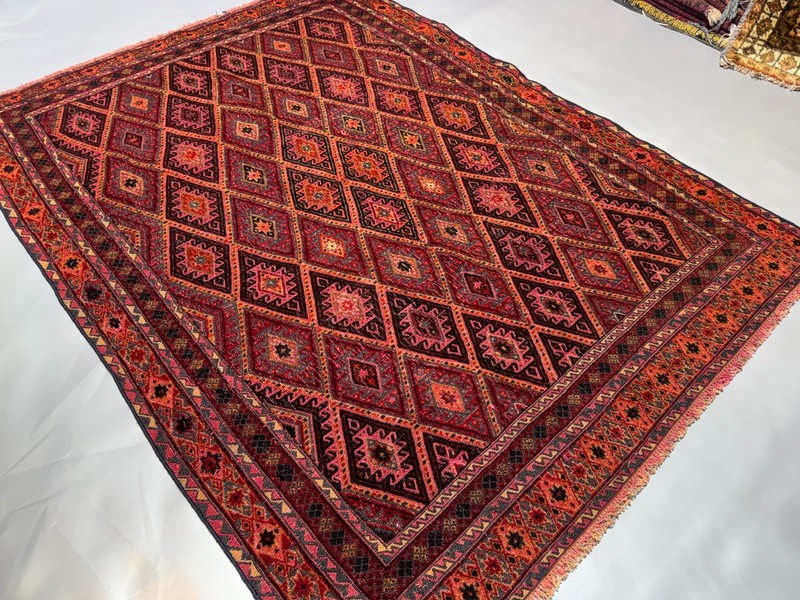 4x6 ft Afghan Handmade Antique Mushwani Rug Muted Geometric Persian Area Carpet gallery