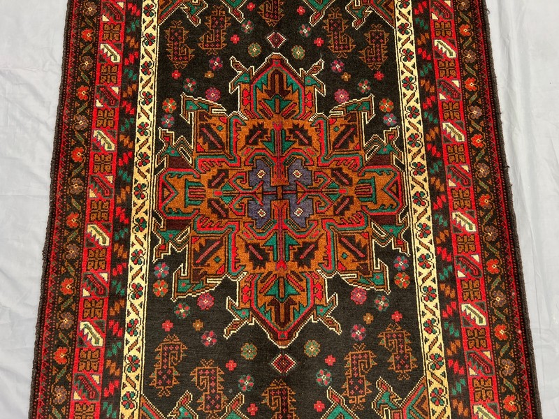 3'6x6'6 ft Vintage Afghan Tribal Hand Knotted Wool Area Rug gallery