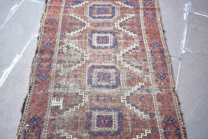 Fabulous Antique Tribal Rug 43'' x 69'' Collector Item Fragment Tribal Wall Rug gallery