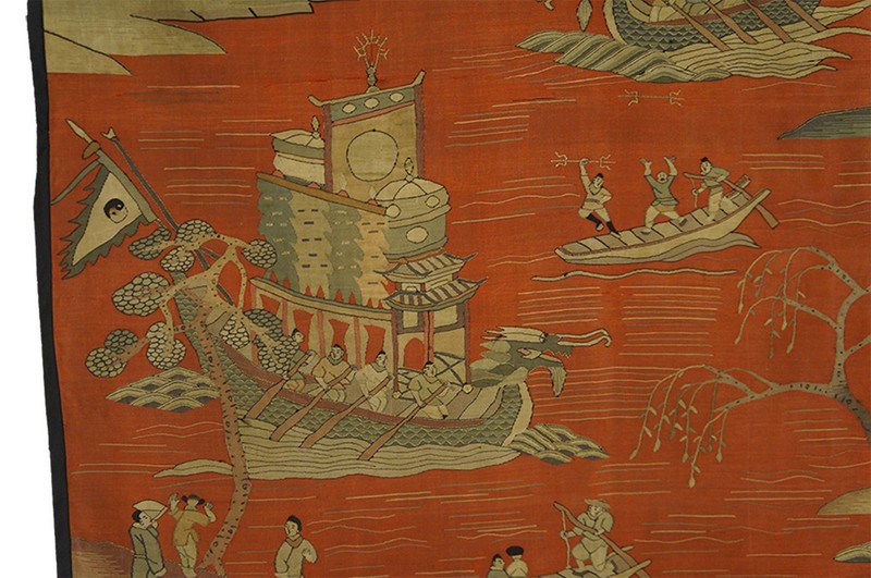 2X3 Antique Chinese Textile Arts Wool Area Rug 1830 gallery