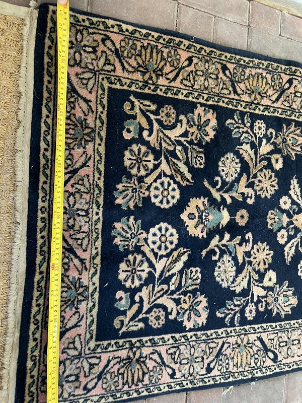 Vintage Hand Knotted Oriental Blue Pink Beige Runner Thick Rug 2.75 X 10 Ft gallery