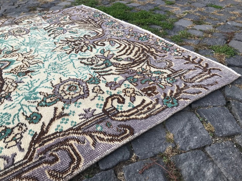 Handmade Rug Turkish Area Rug Vintage Rug Oushak Rug Antique Rug Bohemian Rug gallery