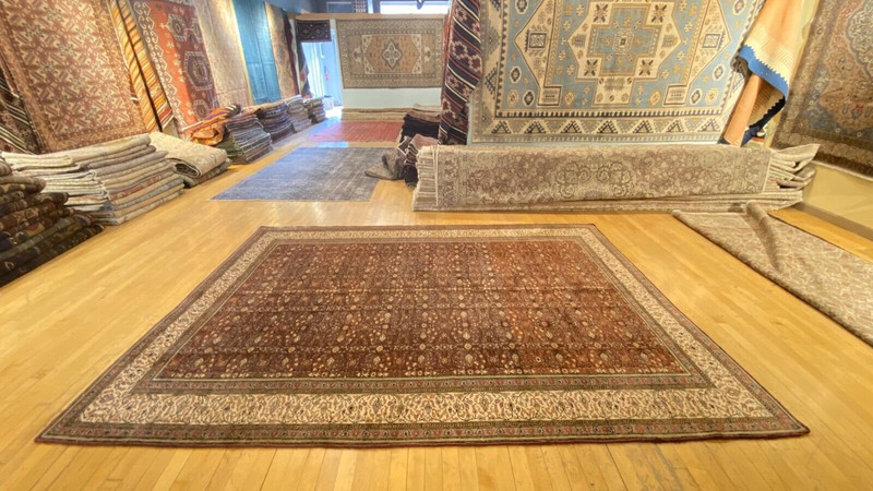 Bohemian Antique Wool Pile,Vegy Dye Bunyan Area Rug 6’5”x9’2” gallery