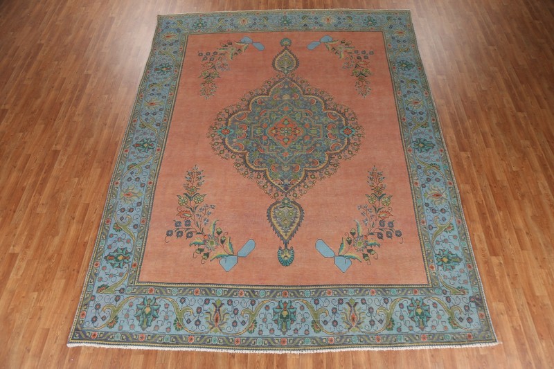 Vintage Traditional Overdyed Evenly Low Pile Area Rug 9x12 Handmade Wool Carpet gallery