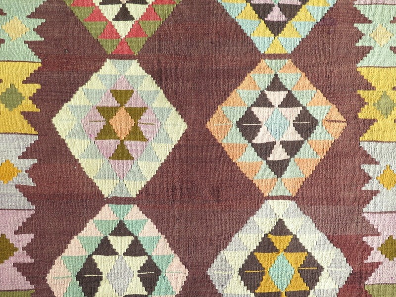 Antique Turkish Wool Rug, Afion Kilim, Area Rugs Kelim 68"X95" Floor Rug, Carpet gallery