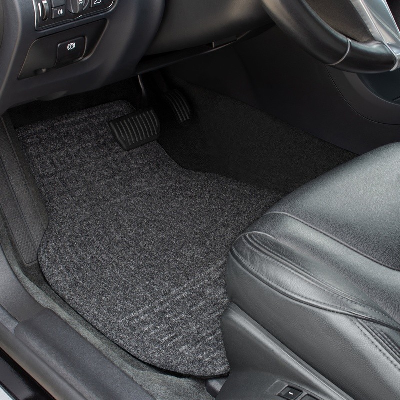 Universal Fit Charcoal Auto Mats Antimicrobial 4 Pack Heavyweight Rubber Base US gallery