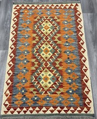 Vintage Kilim Traditional Hand Made Oriental Wool Kilim 4ftx3ft 132cmx86cm