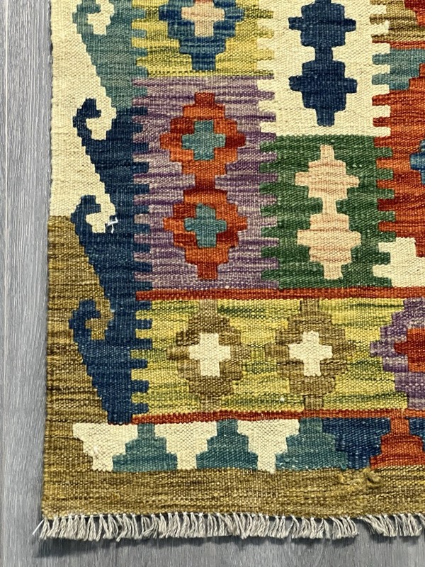 Vintage Kilim Traditional Hand Made Oriental Wool Kilim 5ftx3.2ft 146cmx98cm gallery