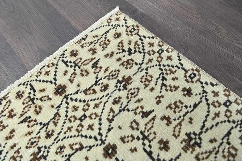 Oushak Turkish Vintage Rug 3x7 Kilim Rug Anatolian Handmade Boho Decor BEIGE gallery